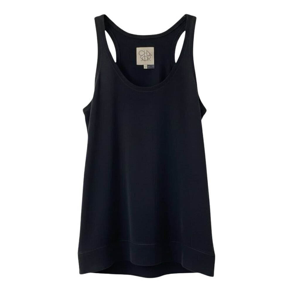 NEW Chaser Dark Gray Tank Top w/ Open Split Back Sz. M